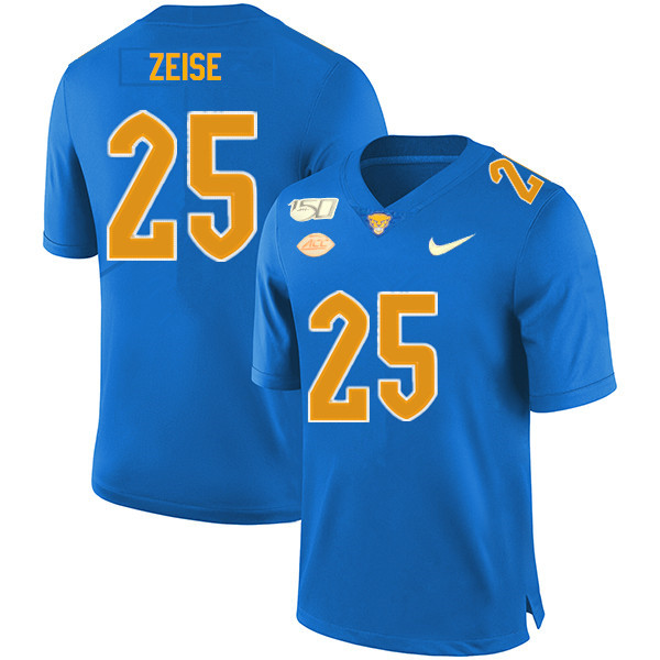 2019 Men #25 Elijah Zeise Pitt Panthers College Football Jerseys Sale-Royal